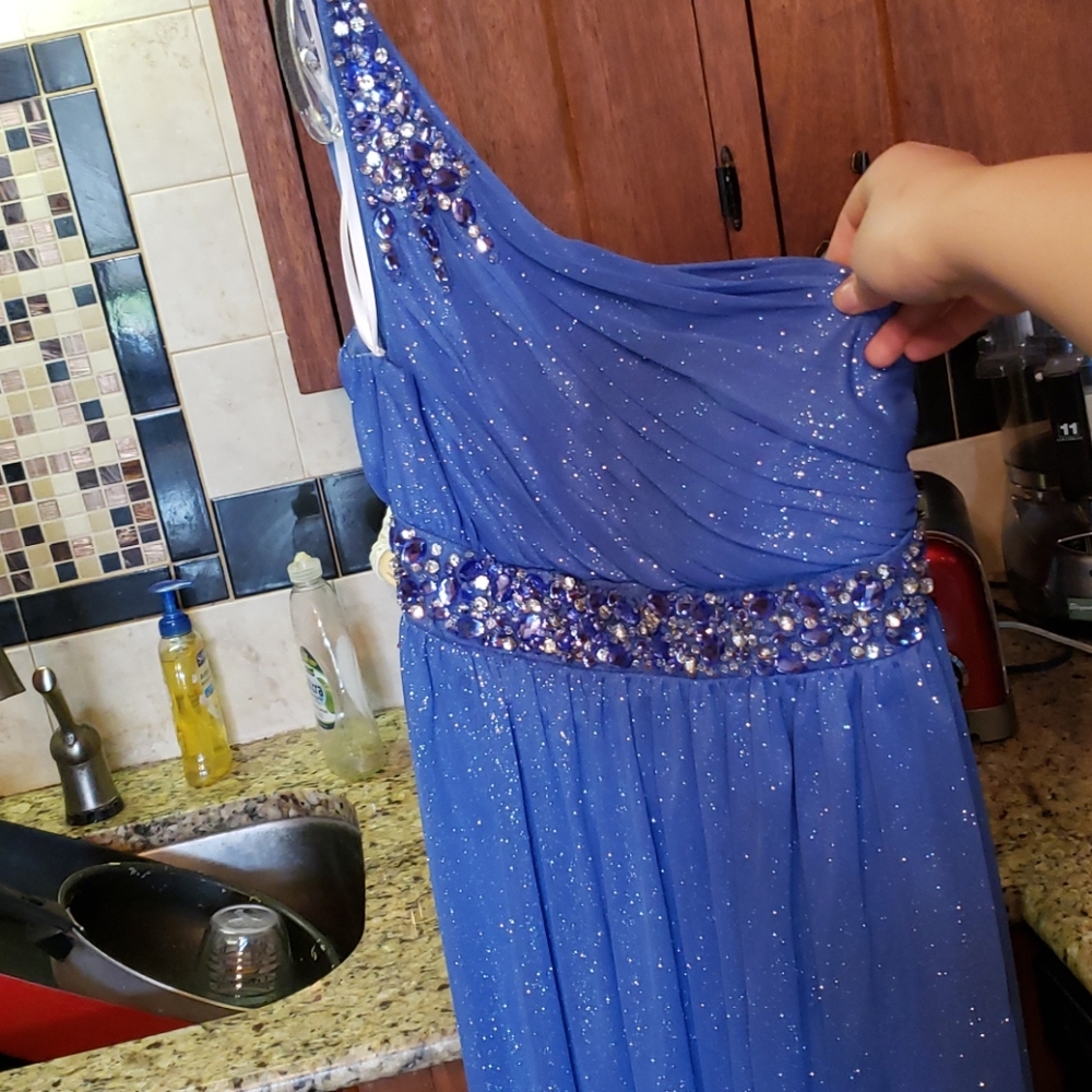 Long One Shoulder Prom Dress